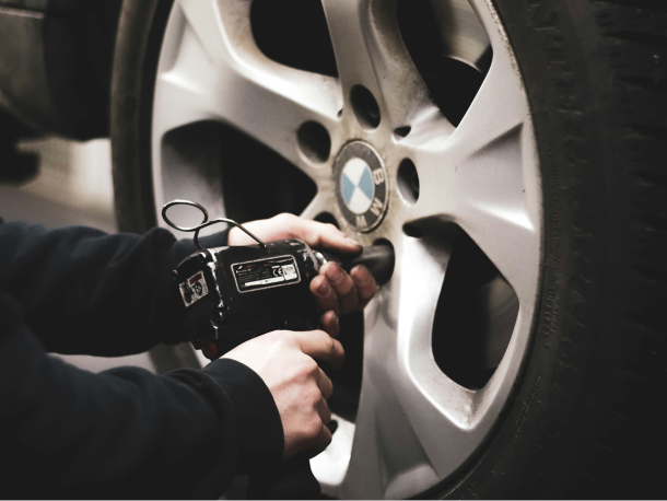 Mechanic working on a European vehicle