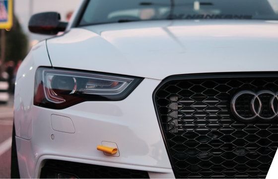 Front facing picture of an Audi vehicle