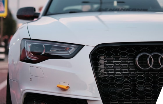 Front facing picture of an Audi vehicle