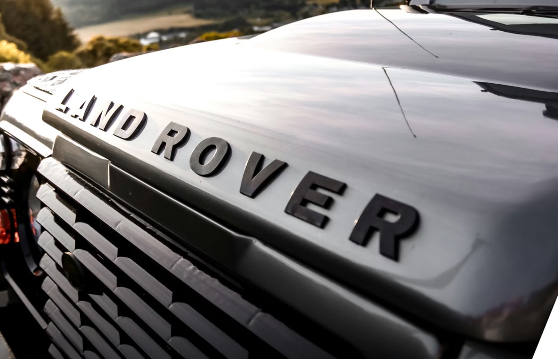 Front of a Land Rover vehicle